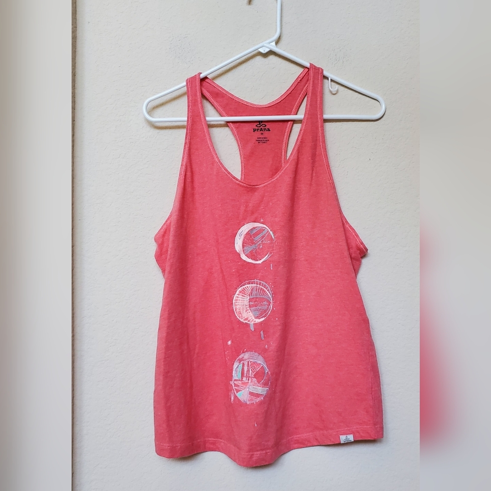 Prana Graphic Razorback Tank Top.  Size Medium
